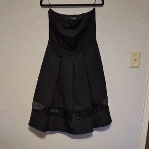 Express Strapless Black Dress